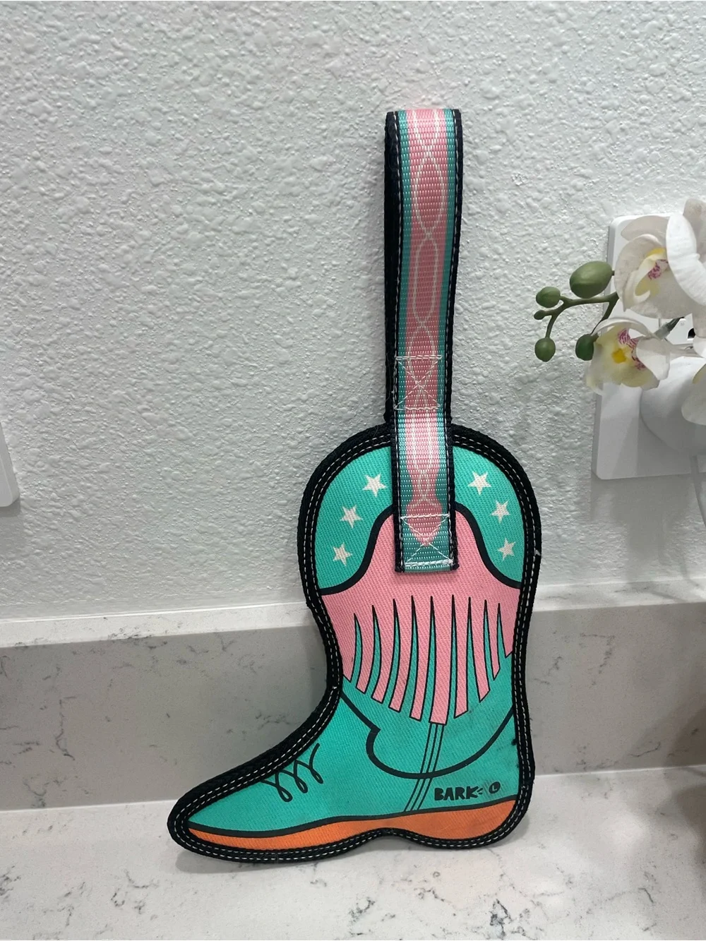 BARKBOX Superchewer Cowboy Boot Tug Toy - NWOT